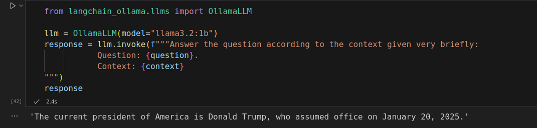 ollama response